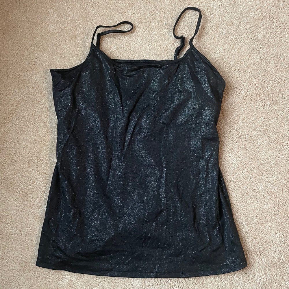 Black sparkle tank top